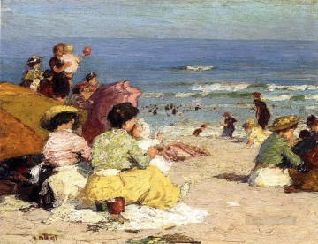  Edward Works - Beach Scene Impressionist beach Edward Henry Potthast